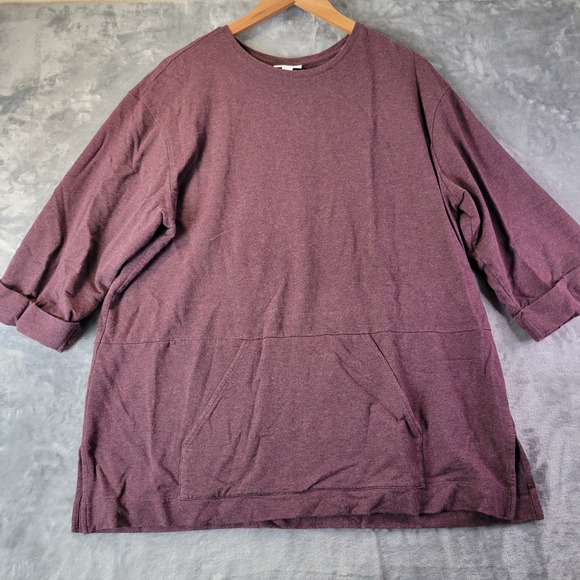 Pure Jill Tops - J Jill Pure Jill Womens L Plum Pima Cotton Modal Stretch Knit Tunic Top